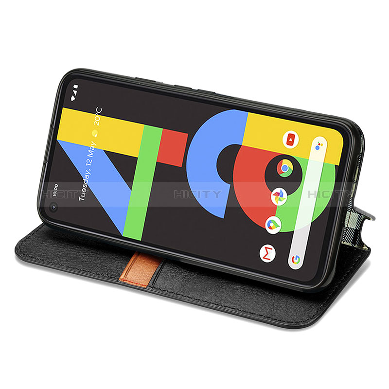 Funda de Cuero Cartera con Soporte Carcasa S01D para Google Pixel 4a