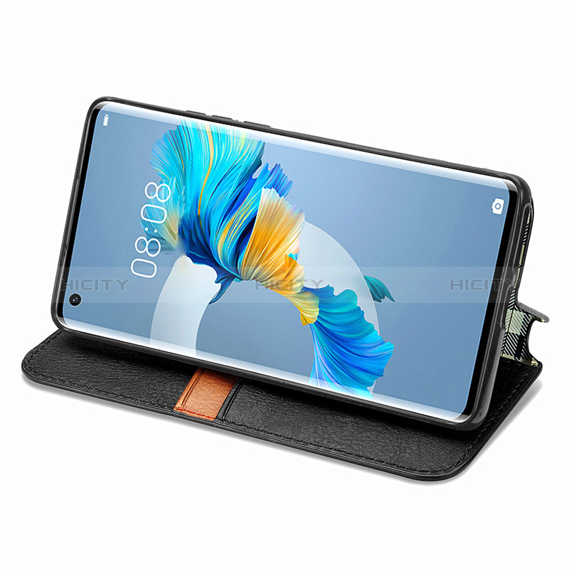 Funda de Cuero Cartera con Soporte Carcasa S01D para Huawei Mate 40