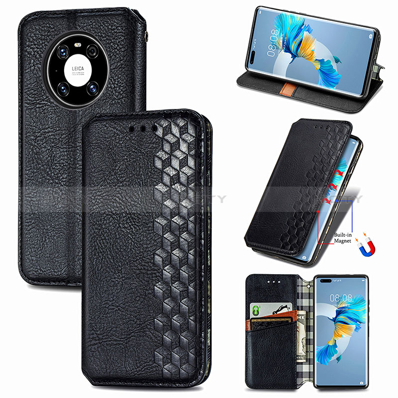 Funda de Cuero Cartera con Soporte Carcasa S01D para Huawei Mate 40 Pro