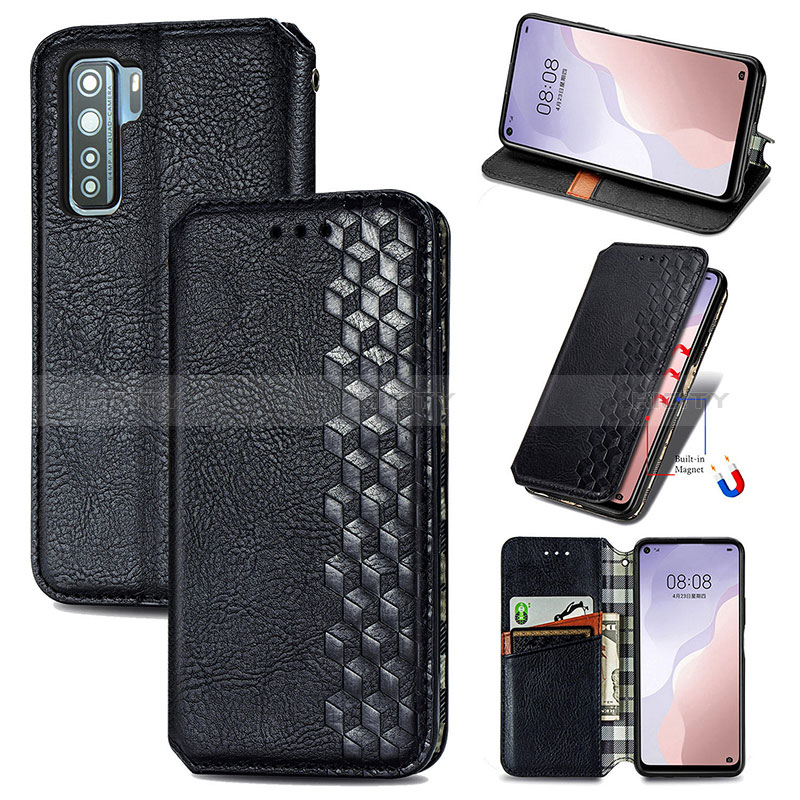 Funda de Cuero Cartera con Soporte Carcasa S01D para Huawei Nova 7 SE 5G