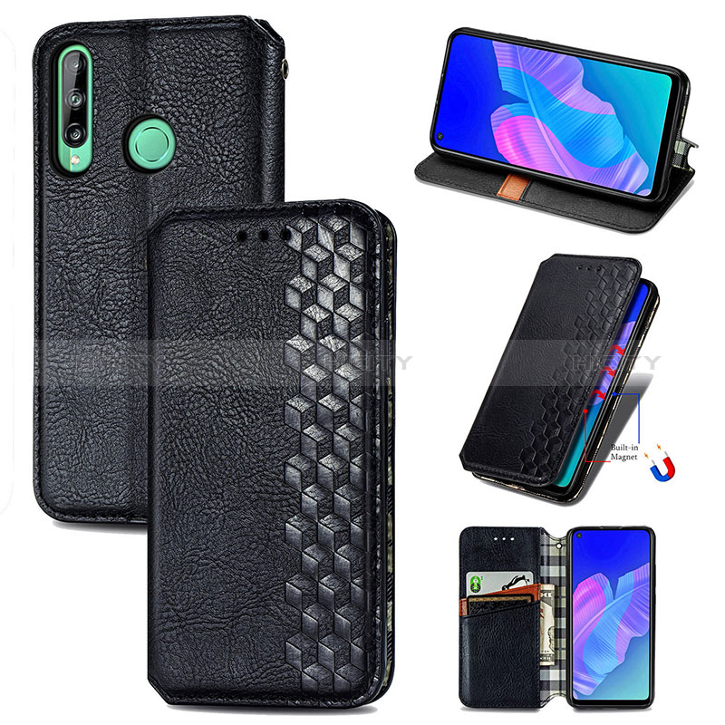 Funda de Cuero Cartera con Soporte Carcasa S01D para Huawei Y7p