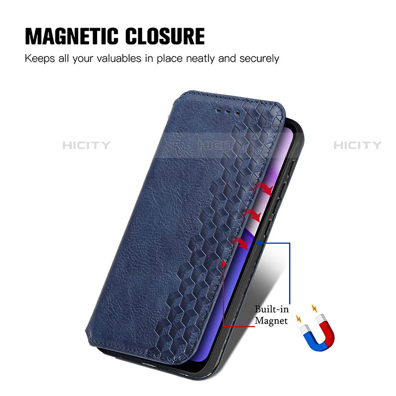 Funda de Cuero Cartera con Soporte Carcasa S01D para Motorola Moto E40