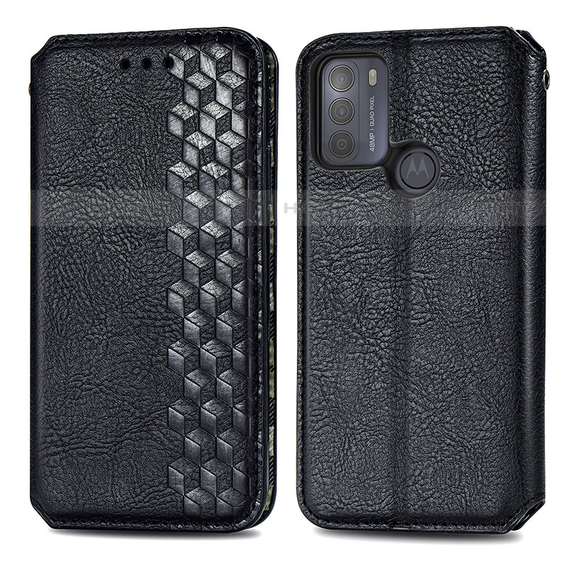 Funda de Cuero Cartera con Soporte Carcasa S01D para Motorola Moto G50