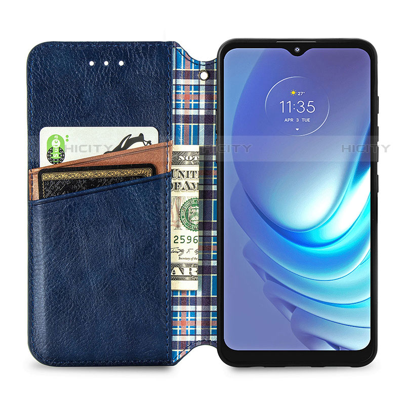 Funda de Cuero Cartera con Soporte Carcasa S01D para Motorola Moto G50