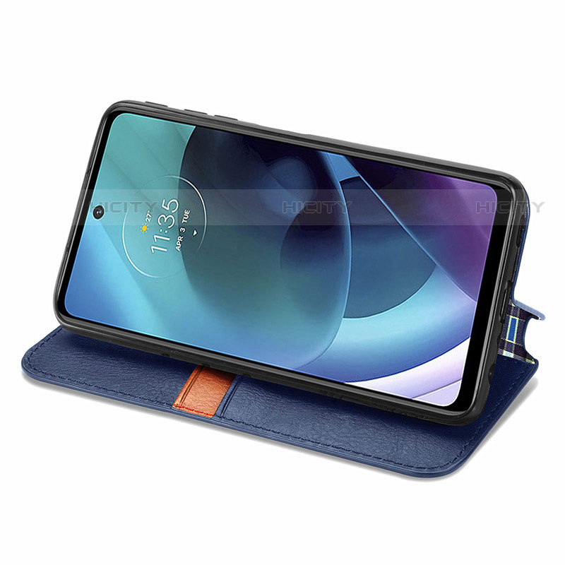 Funda de Cuero Cartera con Soporte Carcasa S01D para Motorola Moto G51 5G