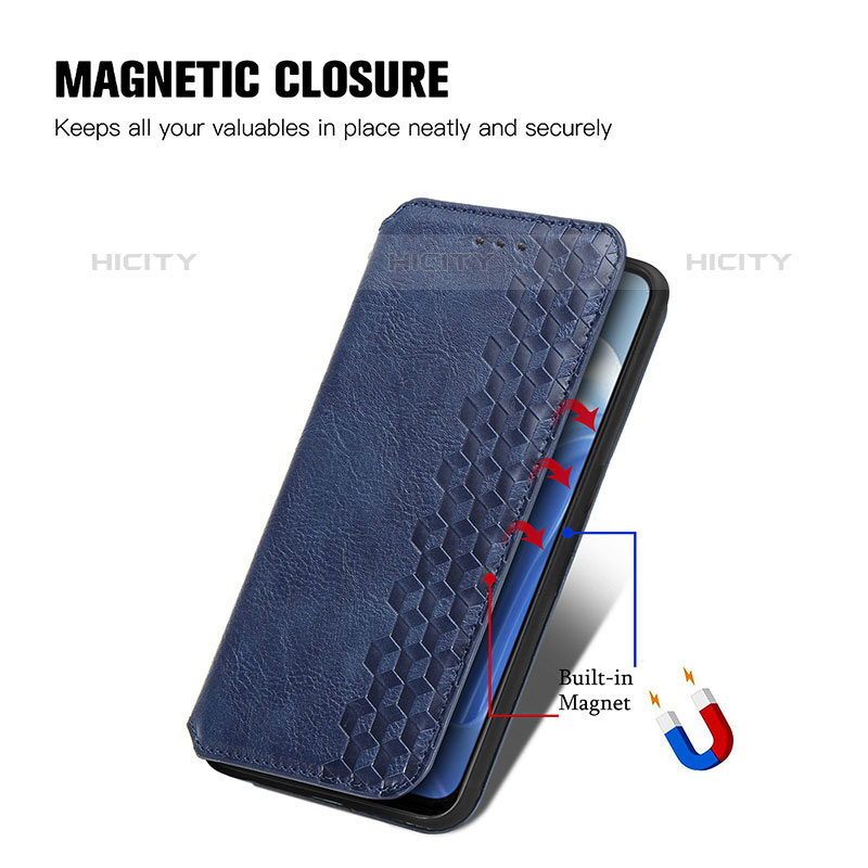 Funda de Cuero Cartera con Soporte Carcasa S01D para Oppo F21 Pro 4G