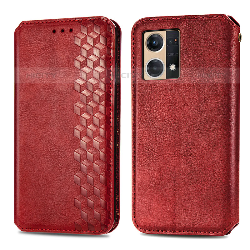 Funda de Cuero Cartera con Soporte Carcasa S01D para Oppo F21 Pro 4G