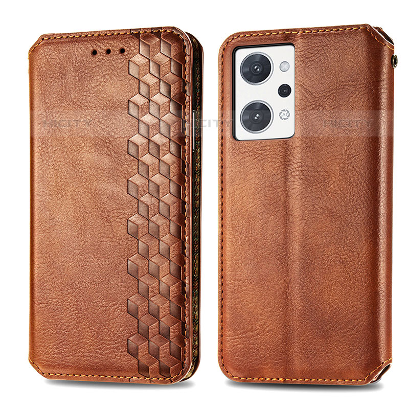 Funda de Cuero Cartera con Soporte Carcasa S01D para Oppo Reno7 A