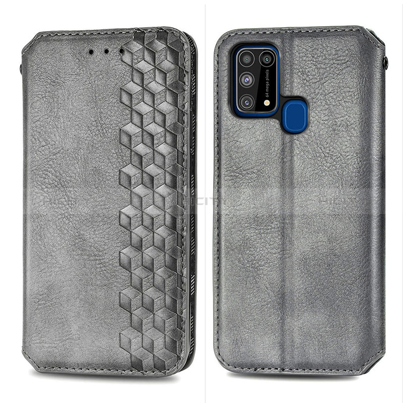 Funda de Cuero Cartera con Soporte Carcasa S01D para Samsung Galaxy M31