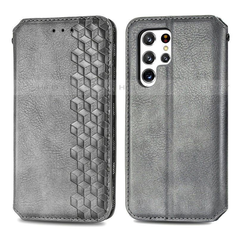 Funda de Cuero Cartera con Soporte Carcasa S01D para Samsung Galaxy S22 Ultra 5G