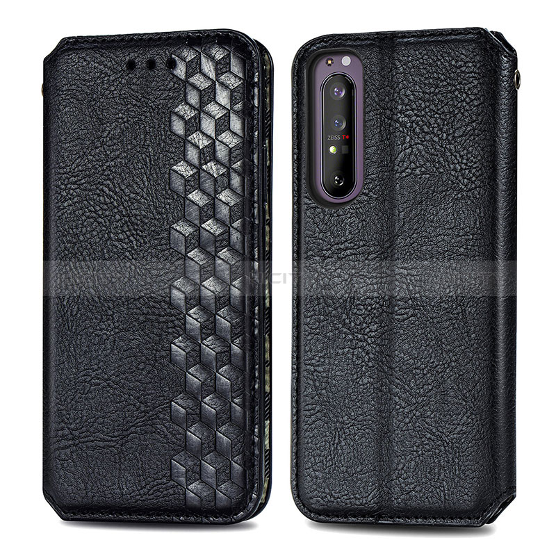 Funda de Cuero Cartera con Soporte Carcasa S01D para Sony Xperia 1 II