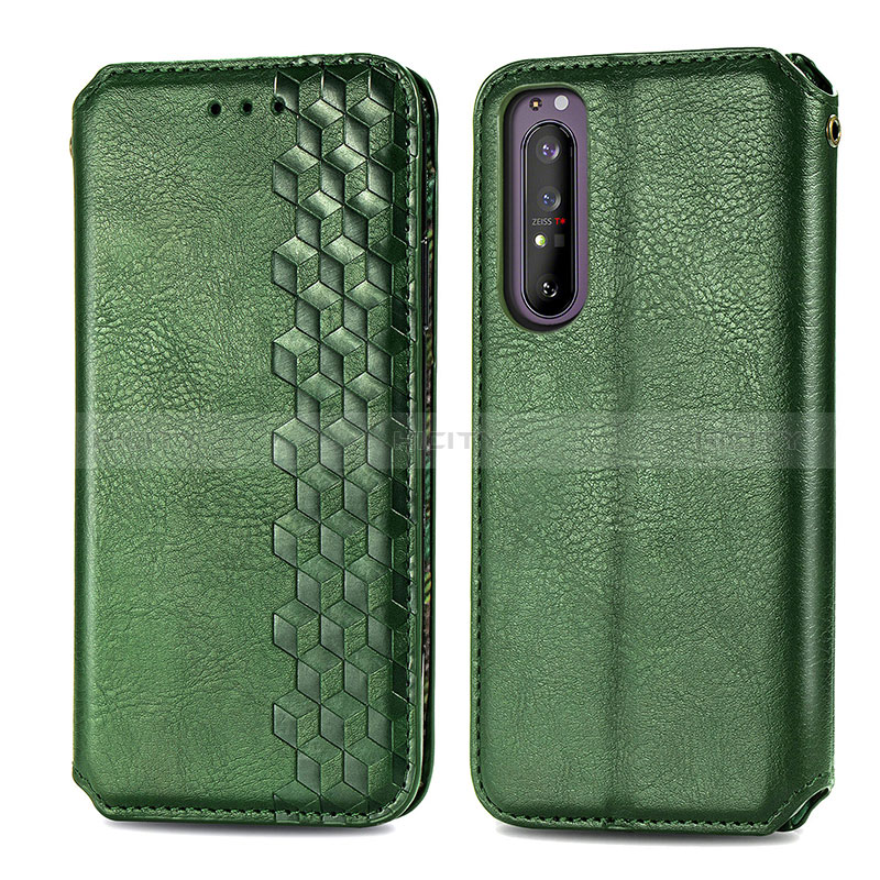 Funda de Cuero Cartera con Soporte Carcasa S01D para Sony Xperia 1 II