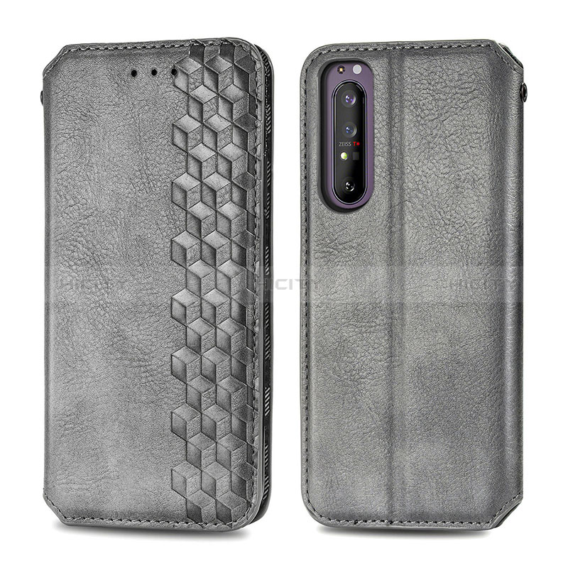 Funda de Cuero Cartera con Soporte Carcasa S01D para Sony Xperia 1 II