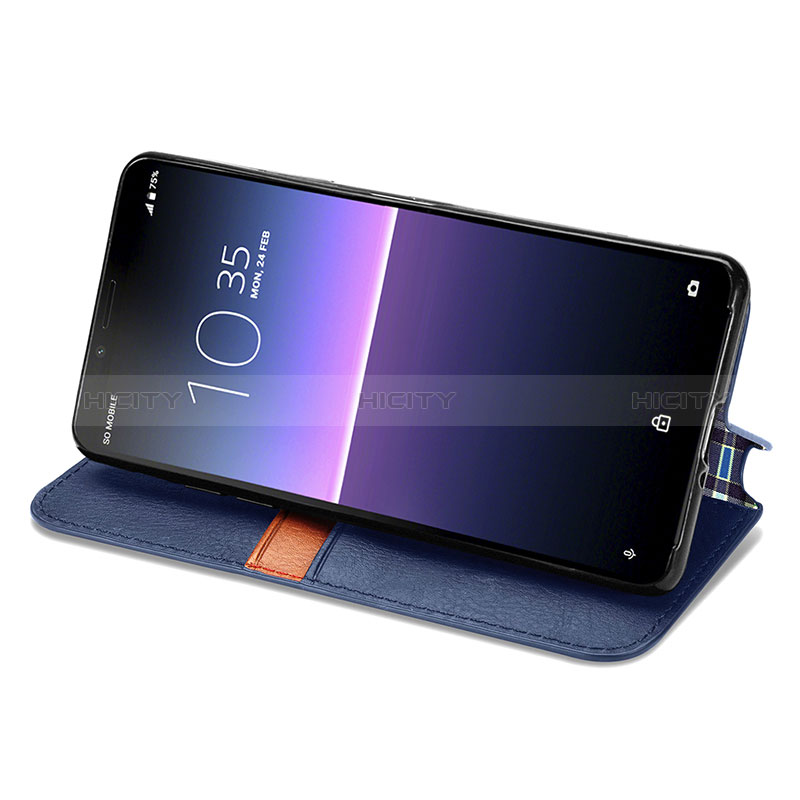 Funda de Cuero Cartera con Soporte Carcasa S01D para Sony Xperia 10 II