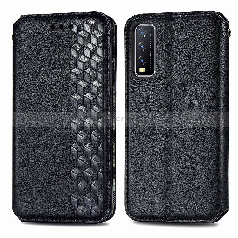 Funda de Cuero Cartera con Soporte Carcasa S01D para Vivo Y12s