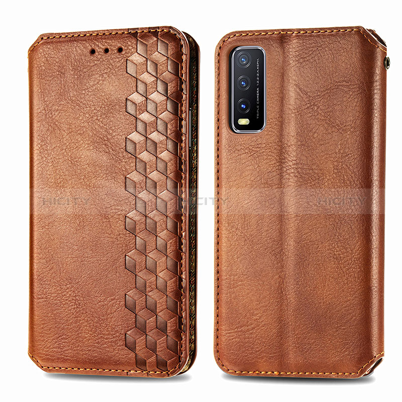 Funda de Cuero Cartera con Soporte Carcasa S01D para Vivo Y20s