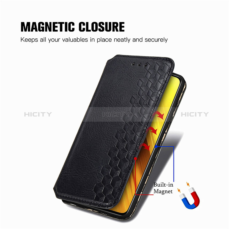 Funda de Cuero Cartera con Soporte Carcasa S01D para Xiaomi Poco X3 Pro