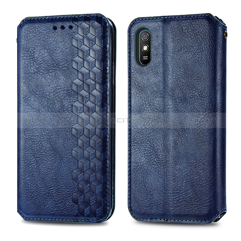 Funda de Cuero Cartera con Soporte Carcasa S01D para Xiaomi Redmi 9A