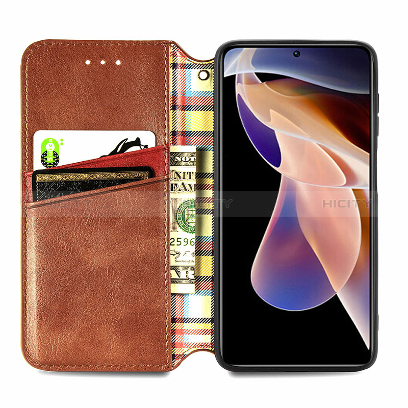 Funda de Cuero Cartera con Soporte Carcasa S01D para Xiaomi Redmi Note 11 Pro+ Plus 5G