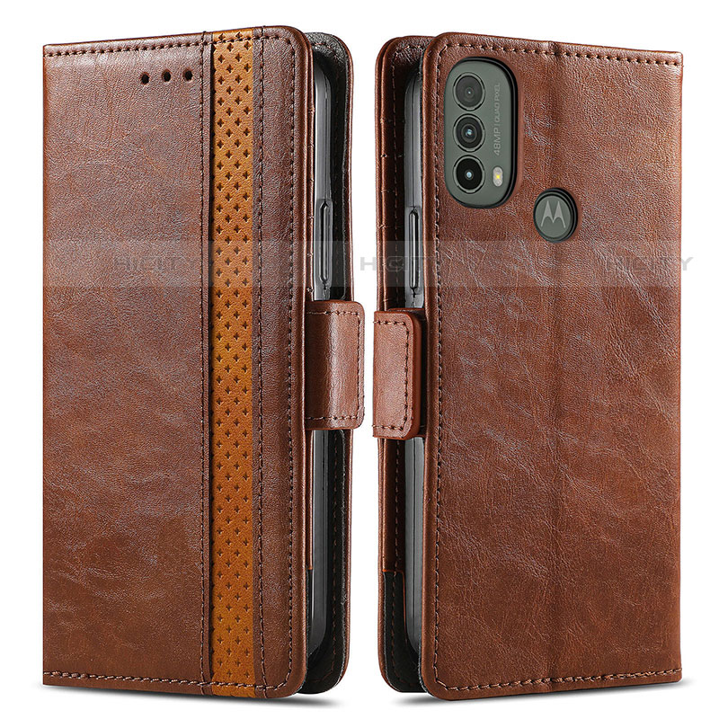 Funda de Cuero Cartera con Soporte Carcasa S02D para Motorola Moto E20