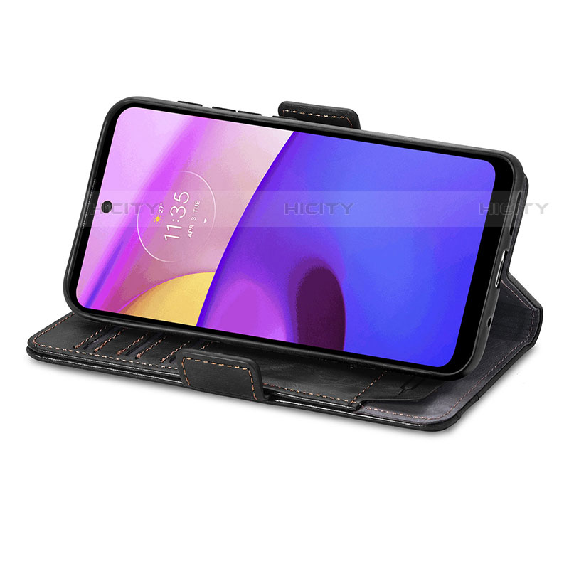 Funda de Cuero Cartera con Soporte Carcasa S02D para Motorola Moto E30