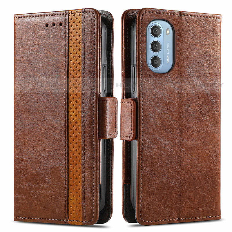 Funda de Cuero Cartera con Soporte Carcasa S02D para Motorola Moto G51 5G