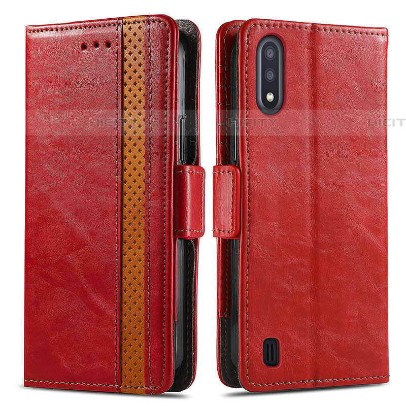 Funda de Cuero Cartera con Soporte Carcasa S02D para Samsung Galaxy A01 SM-A015