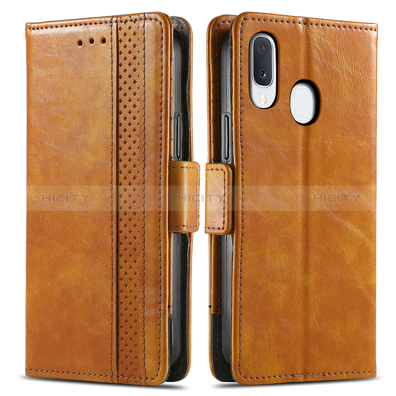 Funda de Cuero Cartera con Soporte Carcasa S02D para Samsung Galaxy A20e