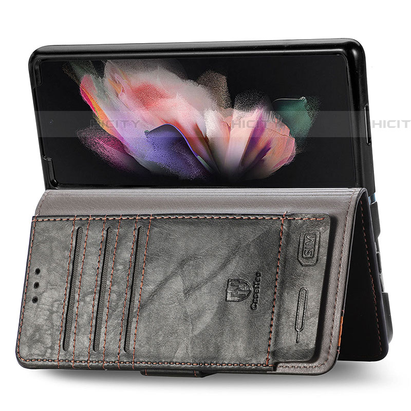 Funda de Cuero Cartera con Soporte Carcasa S02D para Samsung Galaxy Z Fold4 5G