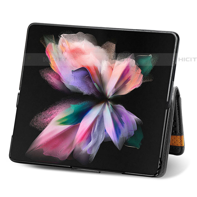 Funda de Cuero Cartera con Soporte Carcasa S02D para Samsung Galaxy Z Fold4 5G