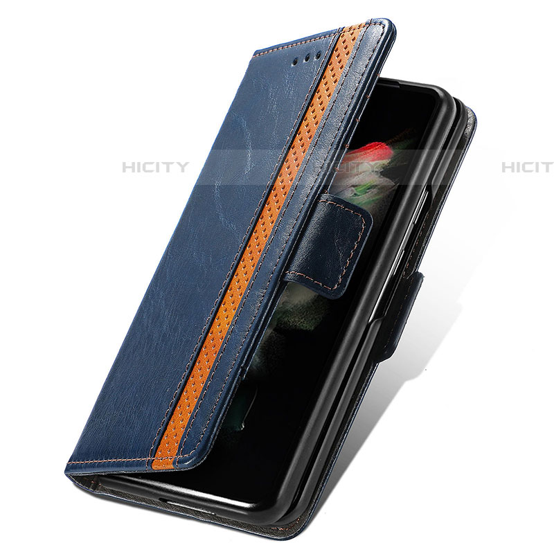 Funda de Cuero Cartera con Soporte Carcasa S02D para Samsung Galaxy Z Fold4 5G