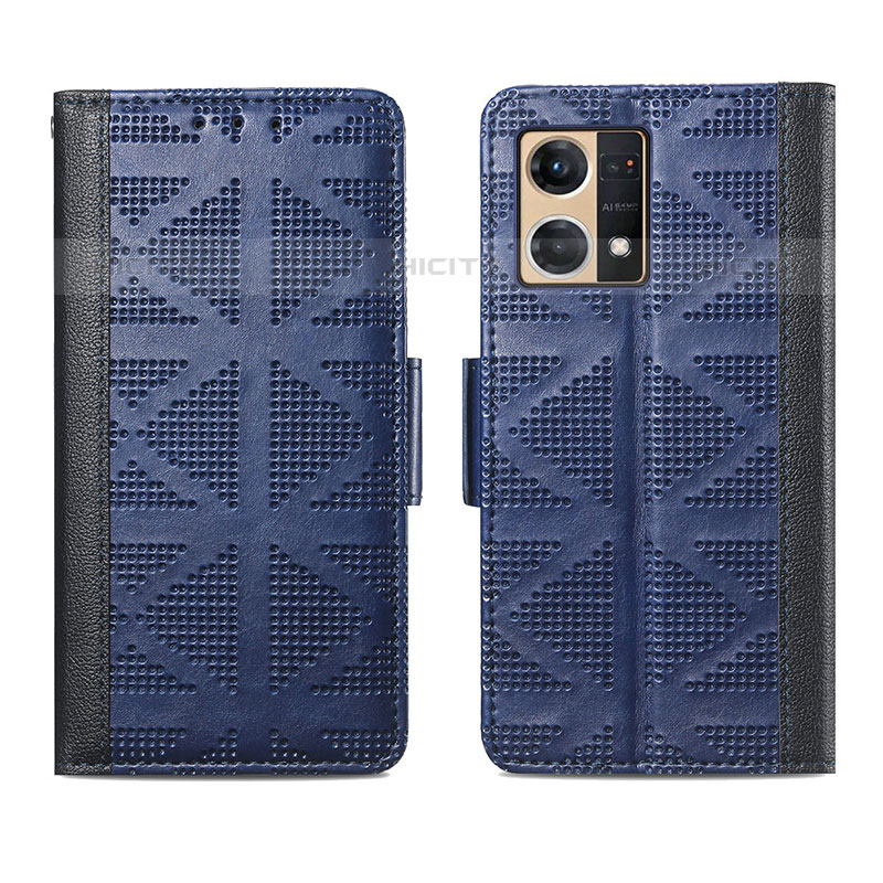 Funda de Cuero Cartera con Soporte Carcasa S03D para Oppo F21 Pro 4G