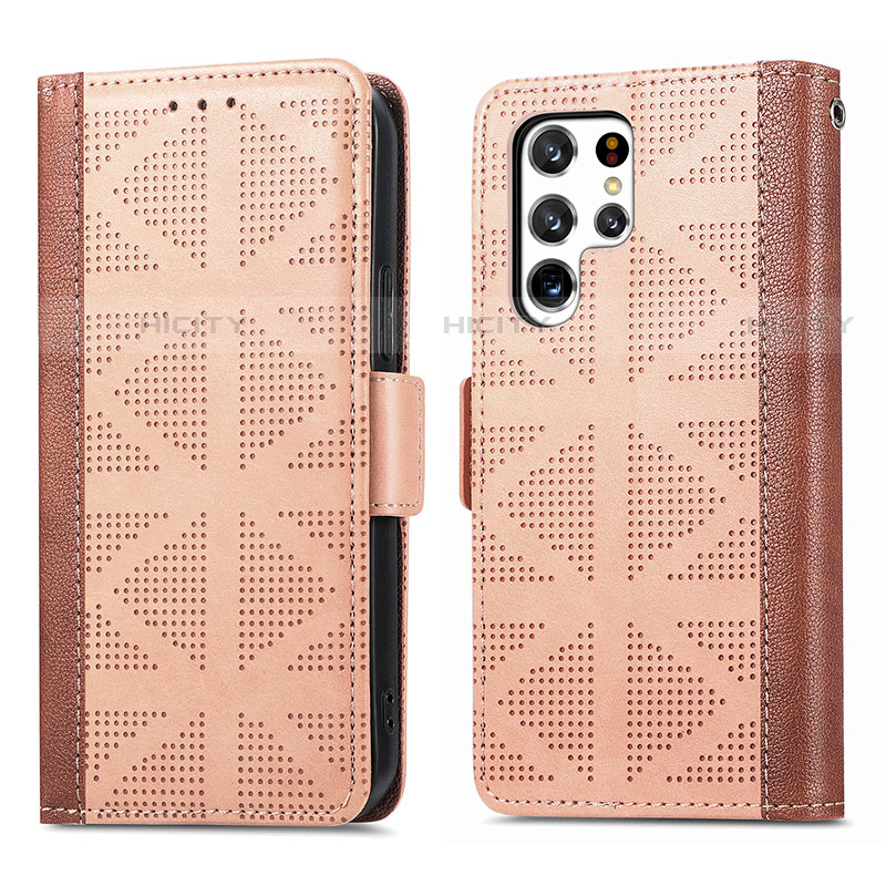 Funda de Cuero Cartera con Soporte Carcasa S03D para Samsung Galaxy S22 Ultra 5G