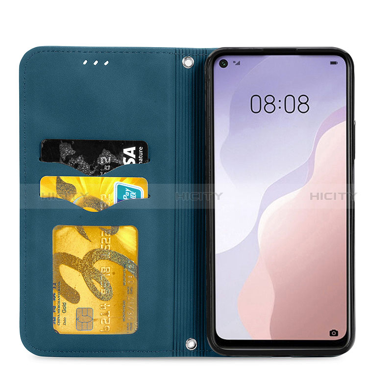 Funda de Cuero Cartera con Soporte Carcasa S04D para Huawei Nova 7 SE 5G