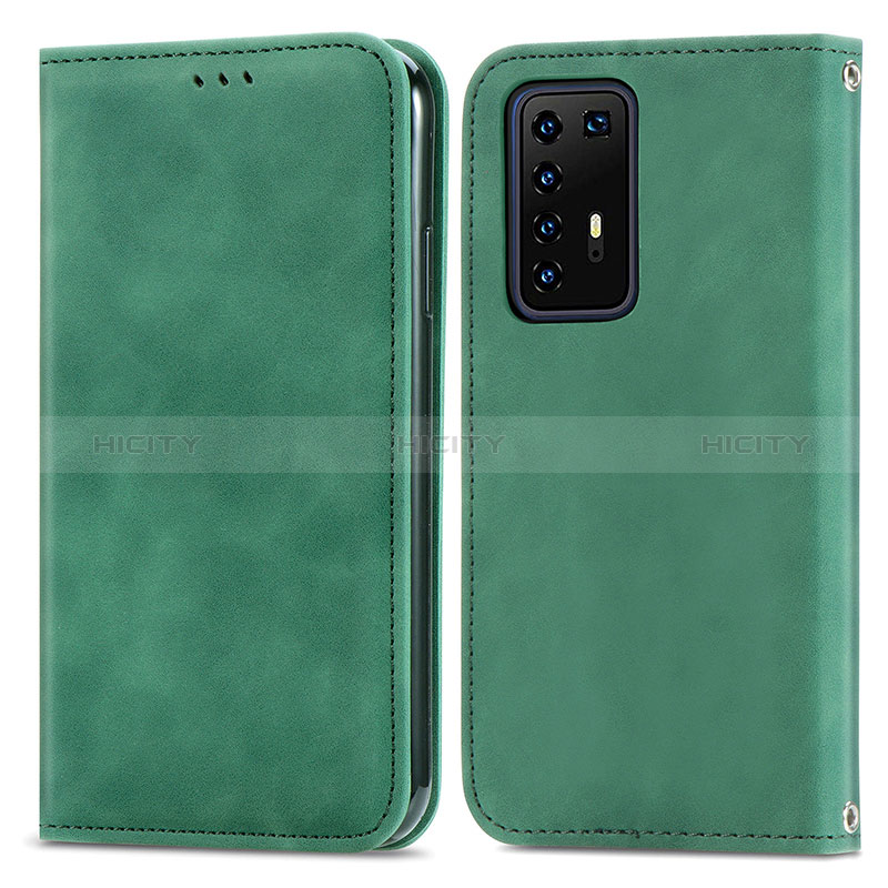 Funda de Cuero Cartera con Soporte Carcasa S04D para Huawei P40 Pro