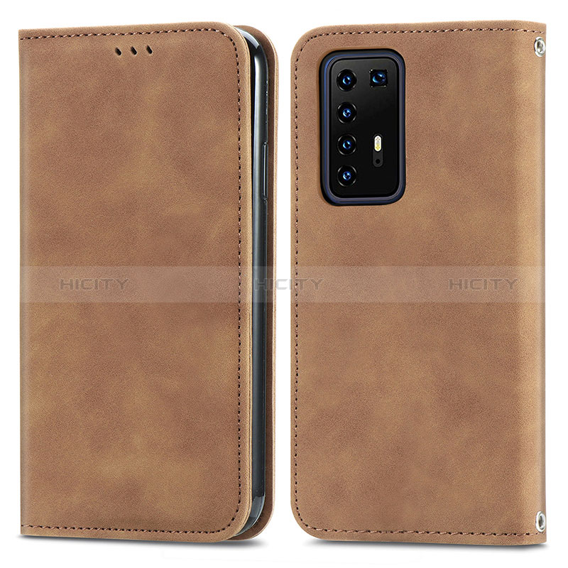 Funda de Cuero Cartera con Soporte Carcasa S04D para Huawei P40 Pro