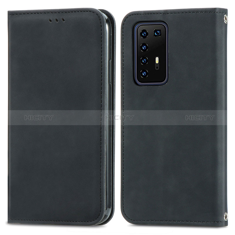 Funda de Cuero Cartera con Soporte Carcasa S04D para Huawei P40 Pro