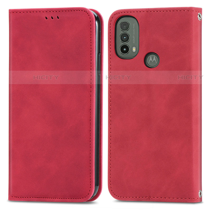 Funda de Cuero Cartera con Soporte Carcasa S04D para Motorola Moto E20