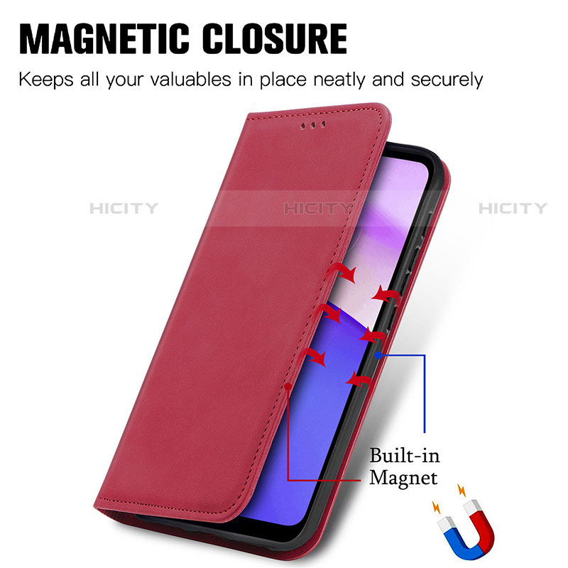 Funda de Cuero Cartera con Soporte Carcasa S04D para Motorola Moto E30