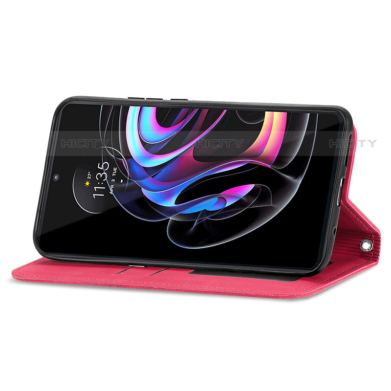 Funda de Cuero Cartera con Soporte Carcasa S04D para Motorola Moto Edge 20 Pro 5G