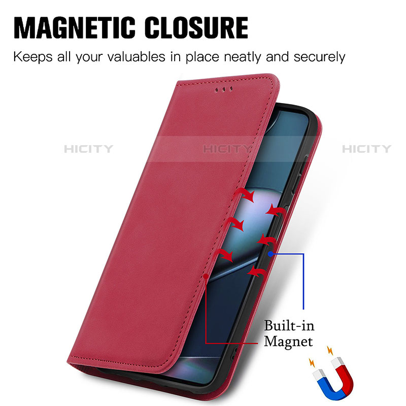 Funda de Cuero Cartera con Soporte Carcasa S04D para Motorola Moto Edge X30 5G