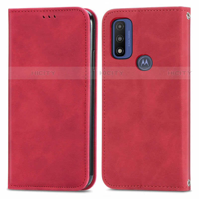 Funda de Cuero Cartera con Soporte Carcasa S04D para Motorola Moto G Pure