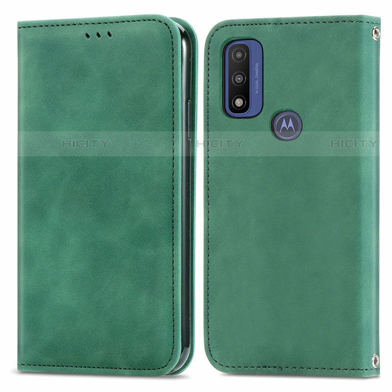 Funda de Cuero Cartera con Soporte Carcasa S04D para Motorola Moto G Pure