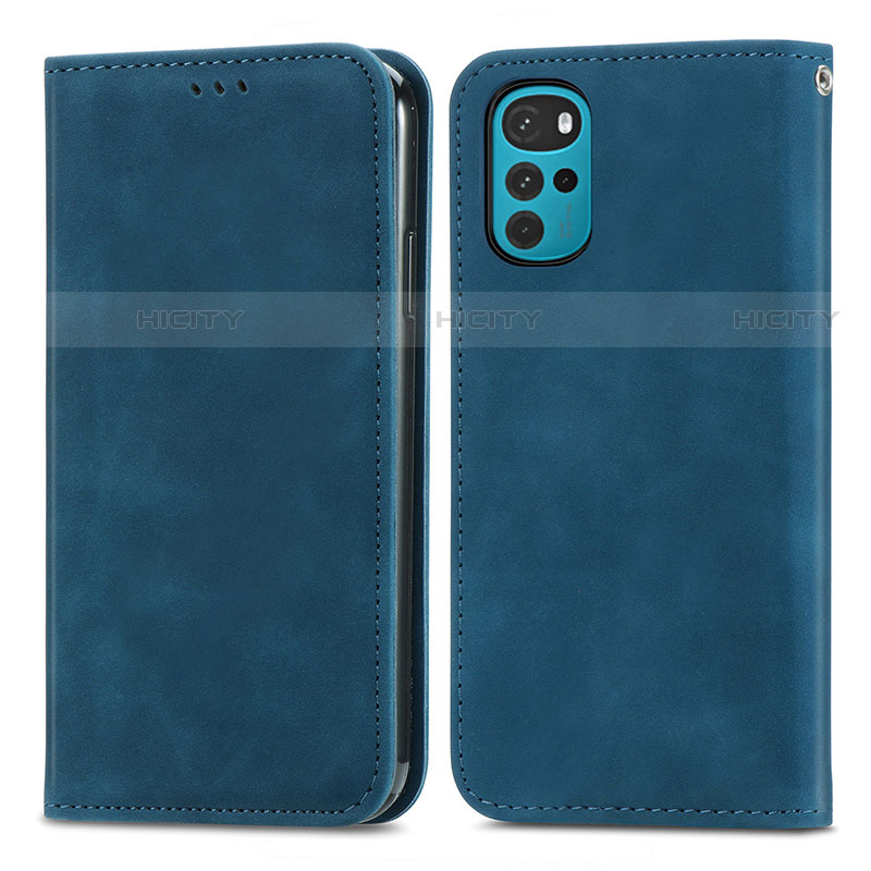 Funda de Cuero Cartera con Soporte Carcasa S04D para Motorola Moto G22