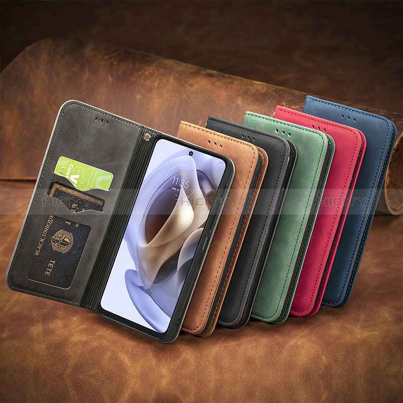 Funda de Cuero Cartera con Soporte Carcasa S04D para Motorola Moto G41