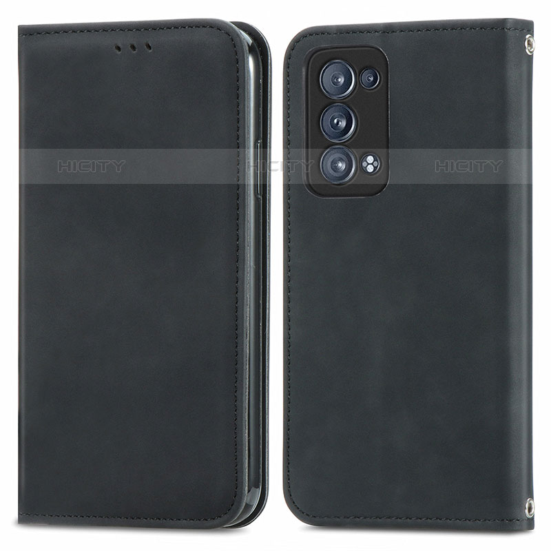 Funda de Cuero Cartera con Soporte Carcasa S04D para Oppo Reno6 Pro 5G