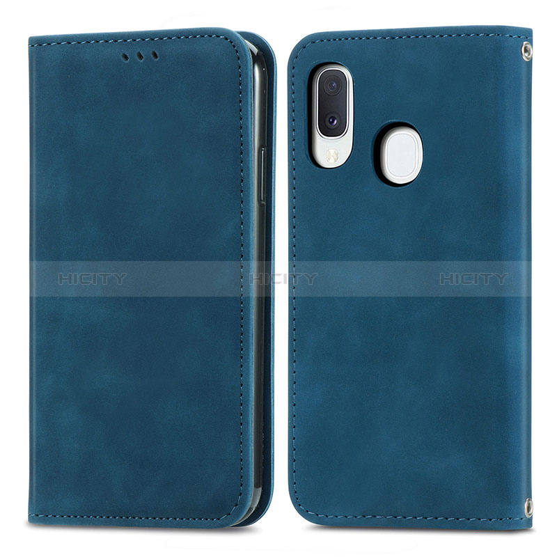 Funda de Cuero Cartera con Soporte Carcasa S04D para Samsung Galaxy A20e