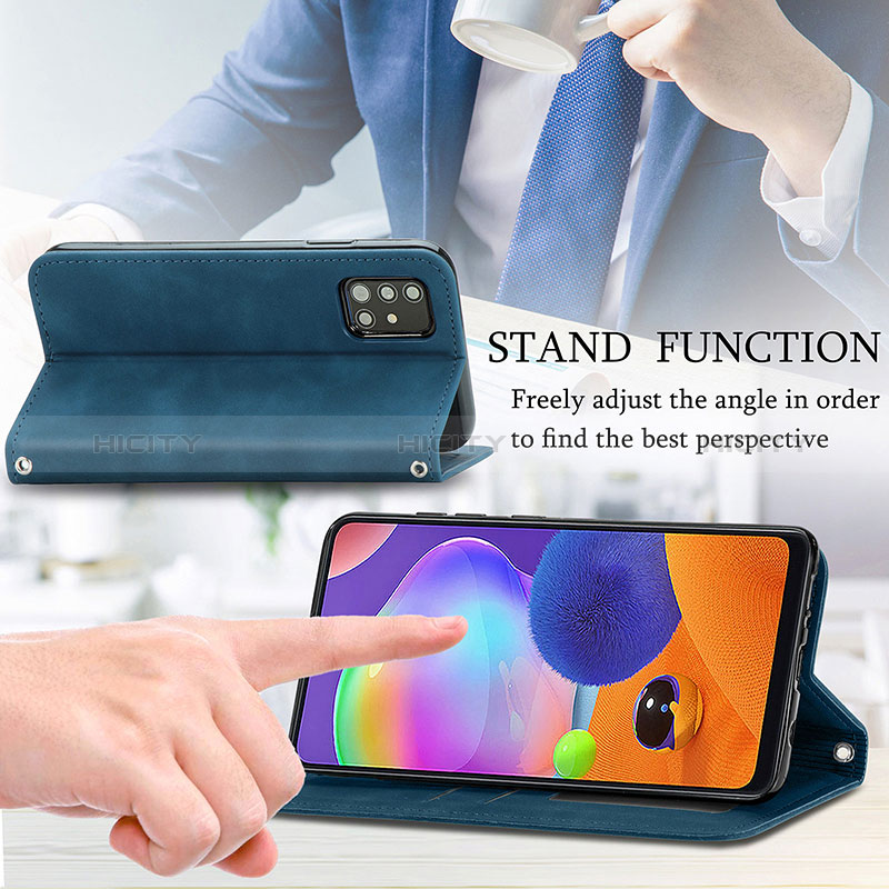 Funda de Cuero Cartera con Soporte Carcasa S04D para Samsung Galaxy A31