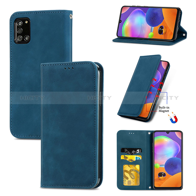 Funda de Cuero Cartera con Soporte Carcasa S04D para Samsung Galaxy A31