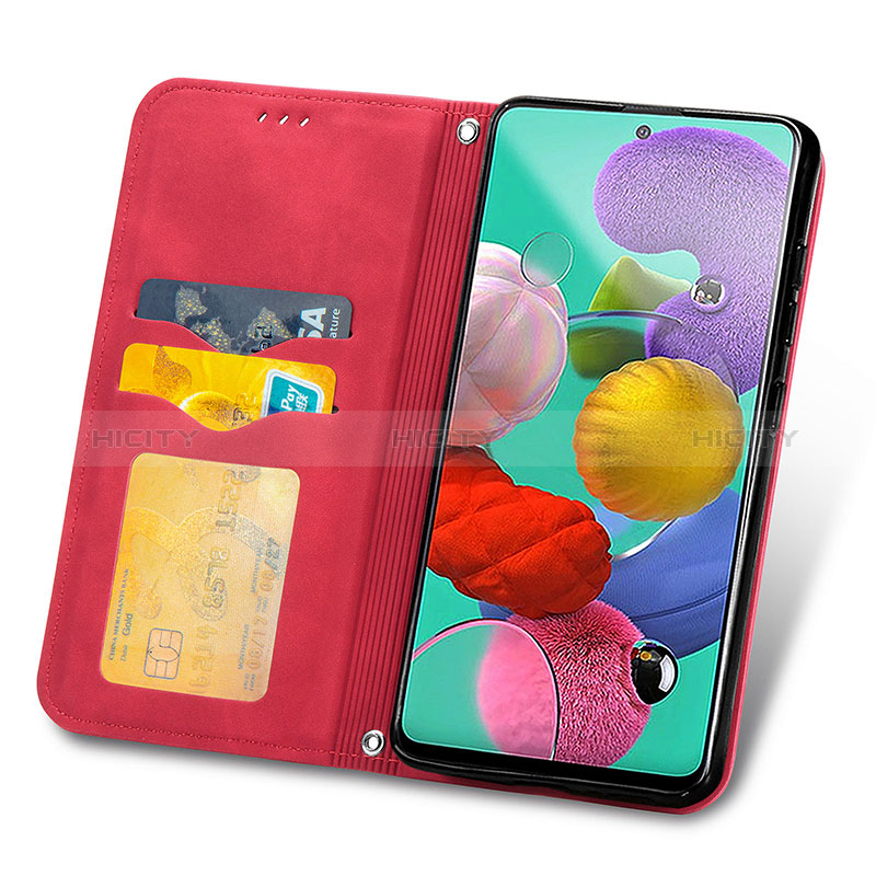 Funda de Cuero Cartera con Soporte Carcasa S04D para Samsung Galaxy A71 5G